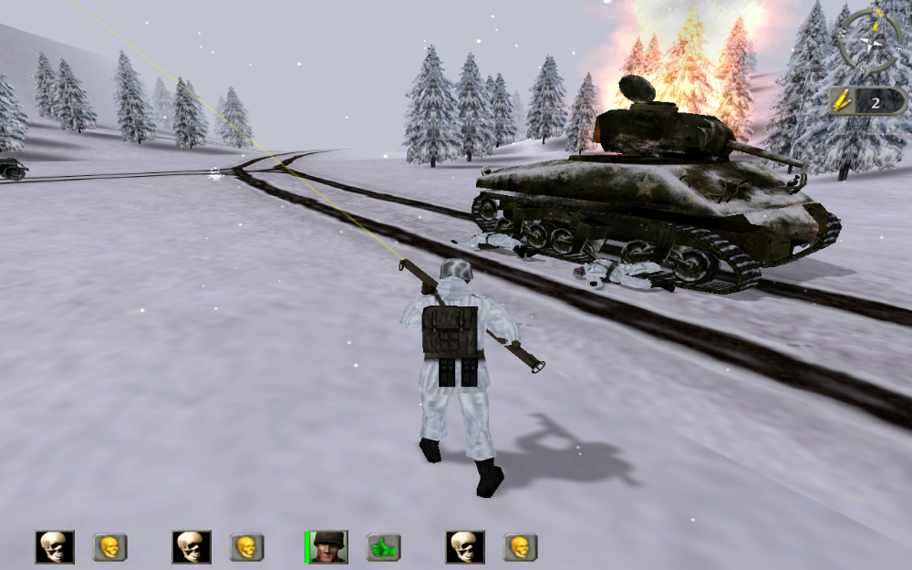 Sherman CoD Winter destroyed.png